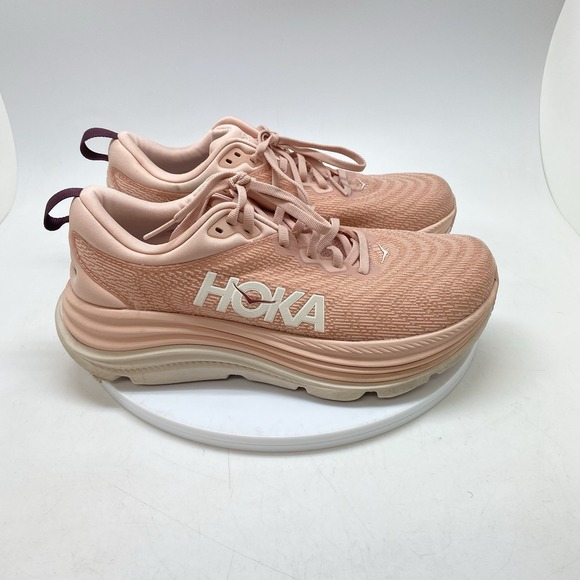 Hoka One One Shoes - Hoka One One Sneakers Womens 9 B Gaviota 5 1134235 RLTT Pink Cream Running Shoes